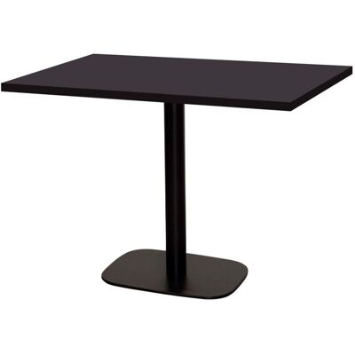 RestooTab Tisch Round rechteckig - Dekor Stein & Holz; 120x70x75 cm (LxBxH); Platte schwarz, Gestell schwarz; rechteckig RestooTab Tisch Round rechteckig - Dekor Stein & Holz; 120x70x75 cm (LxBxH); Platte schwarz, Gestell schwarz; rechteckig