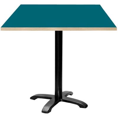 RestooTab Tisch Bazila quadratisch - Dekor Uni; 70x70x74 cm (LxBxH); Platte blau, Gestell schwarz; quadratisch RestooTab Tisch Bazila quadratisch - Dekor Uni; 70x70x74 cm (LxBxH); Platte blau, Gestell schwarz; quadratisch