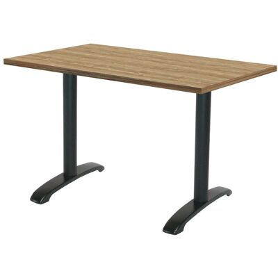 RestooTab Tisch Bazila rechteckig - Dekor Stein & Holz; 160x80x74 cm (LxBxH); Platte eiche antik, Gestell schwarz; rechteckig RestooTab Tisch Bazila rechteckig - Dekor Stein & Holz; 160x80x74 cm (LxBxH); Platte eiche antik, Gestell schwarz; rechteckig