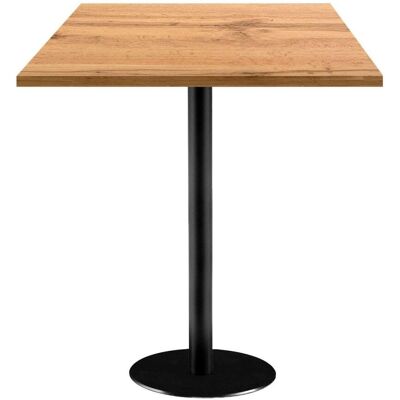 RestooTab Stehtisch Rome quadratisch - Dekor Holz; 70x70x113 cm (LxBxH); Platte eiche, Gestell schwarz; quadratisch RestooTab Stehtisch Rome quadratisch - Dekor Holz; 70x70x113 cm (LxBxH); Platte eiche, Gestell schwarz; quadratisch