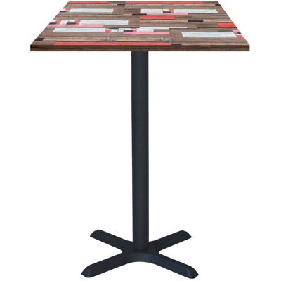 RestooTab Stehtisch Dina quadratisch - Dekor Holz & Uni; 60x60x112 cm (LxBxH); Platte mehrfarbig, Gestell schwarz; quadratisch RestooTab Stehtisch Dina quadratisch - Dekor Holz & Uni; 60x60x112 cm (LxBxH); Platte mehrfarbig, Gestell schwarz; quadratisch