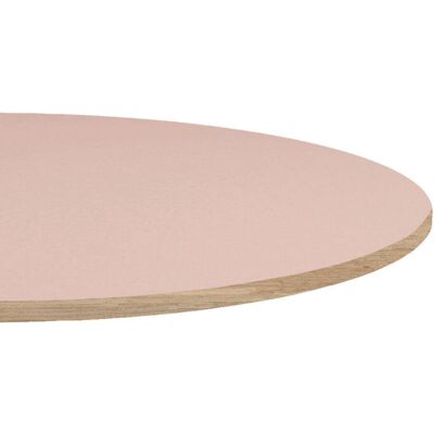 RestooTab Tischplatte rund, einfarbiges Dekor, Kanten in Holzoptik; 70x70 cm (LxB); altrosa; rund RestooTab Tischplatte rund, einfarbiges Dekor, Kanten in Holzoptik; 70x70 cm (LxB); altrosa; rund