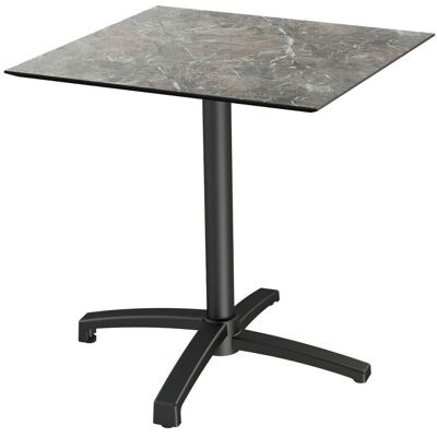 Feros Terrassentisch X Cross Schwarz Gestell + HPL quadratisch; 74 cm (H); mehrfarbig; quadratisch Feros Terrassentisch X Cross Schwarz Gestell + HPL quadratisch; 74 cm (H); mehrfarbig; quadratisch