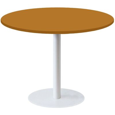 RestooTab Tisch Rome XL weiß rund - Dekore Uni; 75x120 cm (HxØ); senf; rund RestooTab Tisch Rome XL weiß rund - Dekore Uni; 75x120 cm (HxØ); senf; rund
