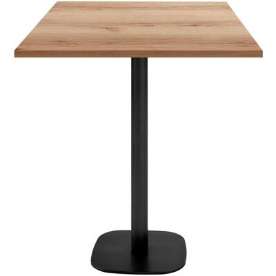 RestooTab Stehtisch Round quadratisch - Dekor Stein & Holz; 70x70x113 cm (LxBxH); Platte eiche/natur, Gestell schwarz; quadratisch RestooTab Stehtisch Round quadratisch - Dekor Stein & Holz; 70x70x113 cm (LxBxH); Platte eiche/natur, Gestell schwarz; quadratisch