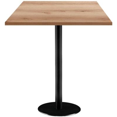 RestooTab Stehtisch Rome quadratisch - Dekor Holz; 70x70x113 cm (LxBxH); Platte eiche/natur, Gestell schwarz; quadratisch RestooTab Stehtisch Rome quadratisch - Dekor Holz; 70x70x113 cm (LxBxH); Platte eiche/natur, Gestell schwarz; quadratisch