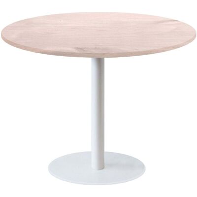 RestooTab Tisch Rome weiß Ø120cm - Modell weißer Marmor mit messingfarbenen Kanten; 120x120x75x120 cm (LxBxHxØ); birke; Gestell schwarz; rund RestooTab Tisch Rome weiß Ø120cm - Modell weißer Marmor mit messingfarbenen Kanten; 120x120x75x120 cm (LxBxHxØ); birke; Gestell schwarz; rund
