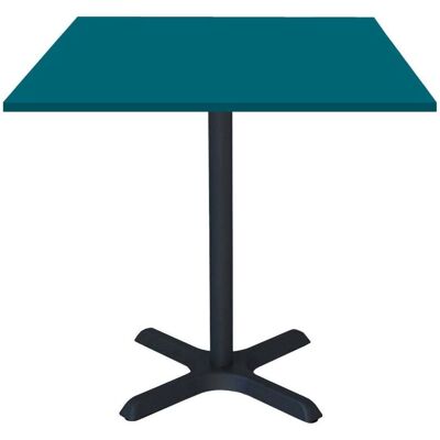 RestooTab Tisch Dina quadratisch - Dekor Holz & Uni; 70x70x74 cm (LxBxH); Platte blau, Gestell schwarz; quadratisch RestooTab Tisch Dina quadratisch - Dekor Holz & Uni; 70x70x74 cm (LxBxH); Platte blau, Gestell schwarz; quadratisch