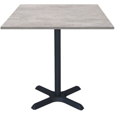 RestooTab Tisch Dina quadratisch - Dekor Stein; 70x70x74 cm (LxBxH); Platte grau/beton, Gestell schwarz; quadratisch RestooTab Tisch Dina quadratisch - Dekor Stein; 70x70x74 cm (LxBxH); Platte grau/beton, Gestell schwarz; quadratisch
