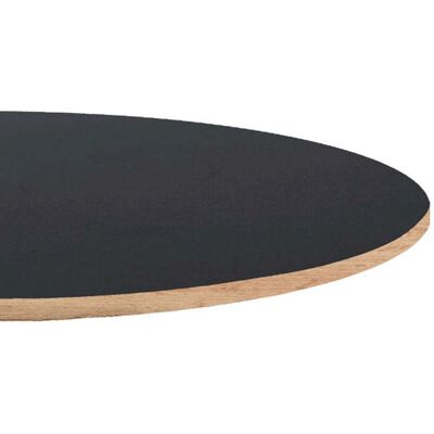 RestooTab Tischplatte rund, einfarbiges Dekor, Kanten in Holzoptik; 120x120 cm (LxB); schwarz; rund RestooTab Tischplatte rund, einfarbiges Dekor, Kanten in Holzoptik; 120x120 cm (LxB); schwarz; rund