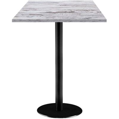 RestooTab Stehtisch Rome quadratisch - Dekor Holz; 60x60x113 cm (LxBxH); Platte eiche/weiß, Gestell schwarz; quadratisch RestooTab Stehtisch Rome quadratisch - Dekor Holz; 60x60x113 cm (LxBxH); Platte eiche/weiß, Gestell schwarz; quadratisch