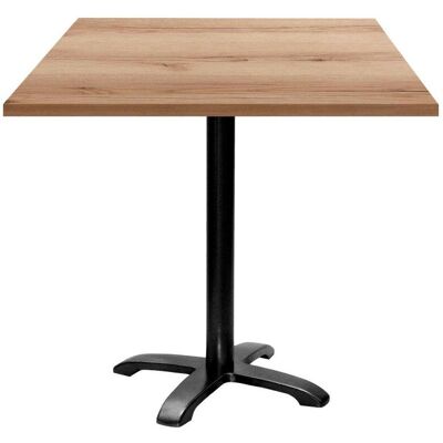 RestooTab Tisch Bazila quadratisch - Dekor Holz; 70x70x74 cm (LxBxH); Platte eiche/natur, Gestell schwarz; quadratisch RestooTab Tisch Bazila quadratisch - Dekor Holz; 70x70x74 cm (LxBxH); Platte eiche/natur, Gestell schwarz; quadratisch