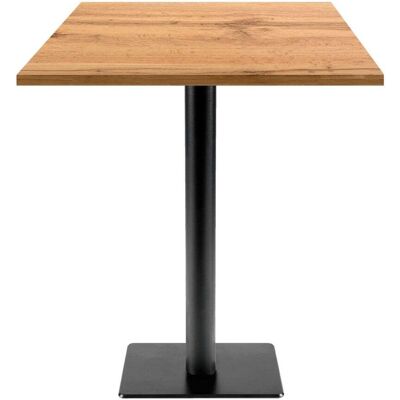 RestooTab Stehtisch Milan T quadratisch - Dekor Holz; 70x70x113 cm (LxBxH); Platte eiche, Gestell schwarz; quadratisch RestooTab Stehtisch Milan T quadratisch - Dekor Holz; 70x70x113 cm (LxBxH); Platte eiche, Gestell schwarz; quadratisch