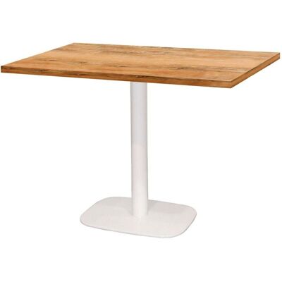RestooTab Tisch Round rechteckig Gestell weiß - Dekor Holz & Uni; 120x70x75 cm (LxBxH); Platte eiche antik, Gestell weiß; rechteckig RestooTab Tisch Round rechteckig Gestell weiß - Dekor Holz & Uni; 120x70x75 cm (LxBxH); Platte eiche antik, Gestell weiß; rechteckig