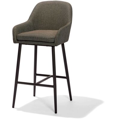 Barths Belfort - Barstuhl; 56x53x110 cm (BxTxH); Sitz grau/braun, Gestell schwarz Barths Belfort - Barstuhl; 56x53x110 cm (BxTxH); Sitz grau/braun, Gestell schwarz