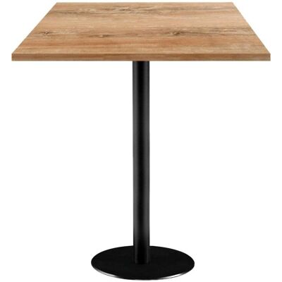 RestooTab Stehtisch Rome quadratisch - Dekor Holz; 70x70x113 cm (LxBxH); Platte eiche antik, Gestell schwarz; quadratisch RestooTab Stehtisch Rome quadratisch - Dekor Holz; 70x70x113 cm (LxBxH); Platte eiche antik, Gestell schwarz; quadratisch