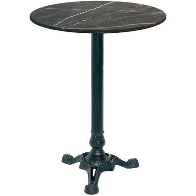RestooTab Stehtisch Bistrot Ø60cm - Modell Calacatta; 60x60x113x60 cm (LxBxHxØ); schwarz/gold/marmoriert; Gestell schwarz; rund RestooTab Stehtisch Bistrot Ø60cm - Modell Calacatta; 60x60x113x60 cm (LxBxHxØ); schwarz/gold/marmoriert; Gestell schwarz; rund