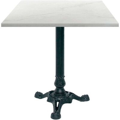 RestooTab Tisch Bistrot 70x70cm - Modell Calacatta; 70x70x75 cm (LxBxH); weiß/beige/marmoriert; Gestell schwarz; quadratisch RestooTab Tisch Bistrot 70x70cm - Modell Calacatta; 70x70x75 cm (LxBxH); weiß/beige/marmoriert; Gestell schwarz; quadratisch