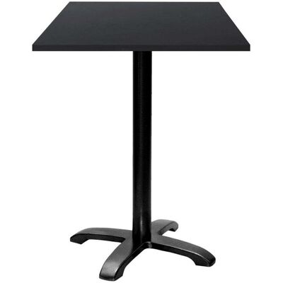 RestooTab Stehtisch Bazila quadratisch - Dekor Holz & Uni; 60x60x112 cm (LxBxH); Platte schwarz, Gestell schwarz; quadratisch RestooTab Stehtisch Bazila quadratisch - Dekor Holz & Uni; 60x60x112 cm (LxBxH); Platte schwarz, Gestell schwarz; quadratisch