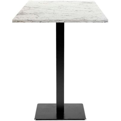 RestooTab Stehtisch Milan quadratisch - Dekor Stein & Holz; 60x60x113 cm (LxBxH); Platte weiß/steingrau/marmoriert, Gestell schwarz; quadratisch RestooTab Stehtisch Milan quadratisch - Dekor Stein & Holz; 60x60x113 cm (LxBxH); Platte weiß/steingrau/marmoriert, Gestell schwarz; quadratisch