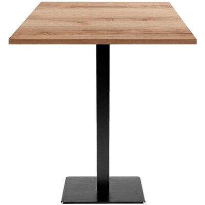 RestooTab Stehtisch Milan quadratisch - Dekor Stein & Holz; 70x70x113 cm (LxBxH); Platte eiche/natur, Gestell schwarz; quadratisch RestooTab Stehtisch Milan quadratisch - Dekor Stein & Holz; 70x70x113 cm (LxBxH); Platte eiche/natur, Gestell schwarz; quadratisch
