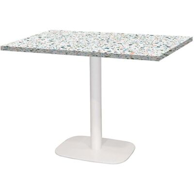 RestooTab Tisch Round weiß rechteckig - Dekore Holz & Steine; 120x70x75 cm (LxBxH); mehrfarbig/terrazzo; rechteckig RestooTab Tisch Round weiß rechteckig - Dekore Holz & Steine; 120x70x75 cm (LxBxH); mehrfarbig/terrazzo; rechteckig
