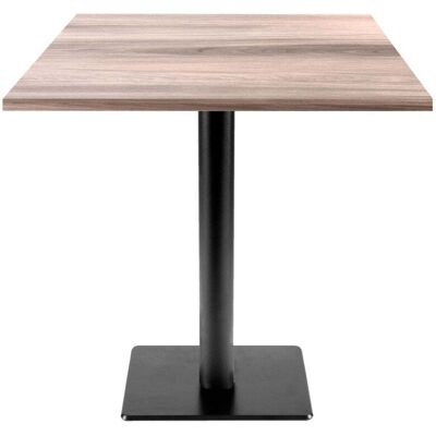 RestooTab Tisch Milan T quadratisch - Dekor Holz; 70x70x75 cm (LxBxH); Platte eiche/hellgrau, Gestell schwarz; quadratisch RestooTab Tisch Milan T quadratisch - Dekor Holz; 70x70x75 cm (LxBxH); Platte eiche/hellgrau, Gestell schwarz; quadratisch
