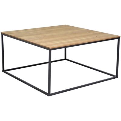 Infantil Couchtisch 'Malu', Wildeiche, 75 x 40 x 75 cm; 75x75x40 cm (LxBxH); Platte braun, Gestell schwarz; quadratisch Infantil Couchtisch 'Malu', Wildeiche, 75 x 40 x 75 cm; 75x75x40 cm (LxBxH); Platte braun, Gestell schwarz; quadratisch