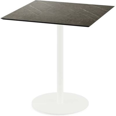 Feros Terrassentisch Urban Weiß Gestell + HPL quadratisch; 70x70x73.2 cm (LxBxH); braun; quadratisch Feros Terrassentisch Urban Weiß Gestell + HPL quadratisch; 70x70x73.2 cm (LxBxH); braun; quadratisch