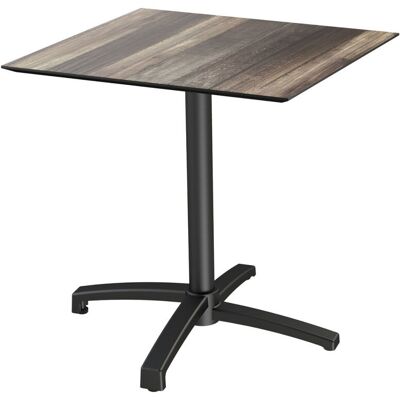 Feros Terrassentisch X Cross Schwarz Gestell + HPL quadratisch; 74 cm (H); hellbraun; quadratisch Feros Terrassentisch X Cross Schwarz Gestell + HPL quadratisch; 74 cm (H); hellbraun; quadratisch