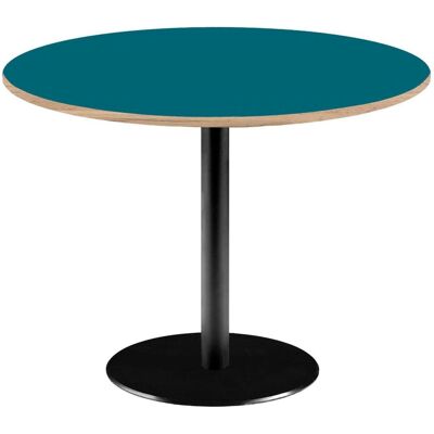 RestooTab Tisch Rome XL rund - Dekor Uni; 75x120 cm (HxØ); Platte blau, Gestell schwarz; rund RestooTab Tisch Rome XL rund - Dekor Uni; 75x120 cm (HxØ); Platte blau, Gestell schwarz; rund