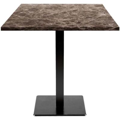 RestooTab Tisch Milan quadratisch - Dekor Stein & Holz; 70x70x75 cm (LxBxH); Platte steingrau/dunkelgrau/marmoriert, Gestell schwarz; quadratisch RestooTab Tisch Milan quadratisch - Dekor Stein & Holz; 70x70x75 cm (LxBxH); Platte steingrau/dunkelgrau/marmoriert, Gestell schwarz; quadratisch
