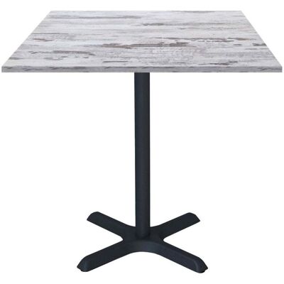 RestooTab Tisch Dina quadratisch - Dekor Holz & Uni; 70x70x74 cm (LxBxH); Platte eiche/weiß, Gestell schwarz; quadratisch RestooTab Tisch Dina quadratisch - Dekor Holz & Uni; 70x70x74 cm (LxBxH); Platte eiche/weiß, Gestell schwarz; quadratisch
