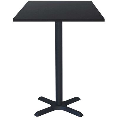 RestooTab Stehtisch Dina quadratisch - Dekor Holz & Uni; 60x60x112 cm (LxBxH); Platte schwarz, Gestell schwarz; quadratisch RestooTab Stehtisch Dina quadratisch - Dekor Holz & Uni; 60x60x112 cm (LxBxH); Platte schwarz, Gestell schwarz; quadratisch