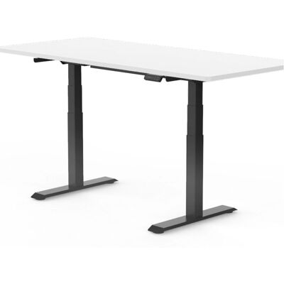 FlexiSpot Höhenverstellbarer Schreibtisch Stahlrahmen; 166.9x85.8x6.2 cm (LxBxH); schwarz/weiß; rechteckig FlexiSpot Höhenverstellbarer Schreibtisch Stahlrahmen; 166.9x85.8x6.2 cm (LxBxH); schwarz/weiß; rechteckig