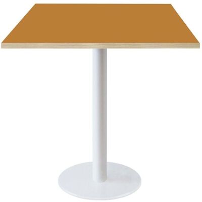 RestooTab Tisch Rome weiß quadratisch - Dekore Uni; 70x70x75 cm (LxBxH); senf/braun; quadratisch RestooTab Tisch Rome weiß quadratisch - Dekore Uni; 70x70x75 cm (LxBxH); senf/braun; quadratisch