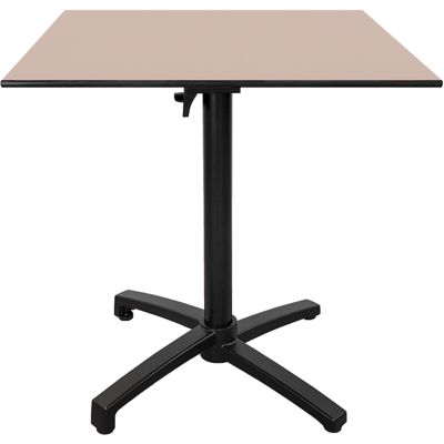 RestooTab Outdoor Klapptisch Diabolo; 70x70x73 cm (LxBxH); Platte beige, Gestell schwarz; quadratisch RestooTab Outdoor Klapptisch Diabolo; 70x70x73 cm (LxBxH); Platte beige, Gestell schwarz; quadratisch