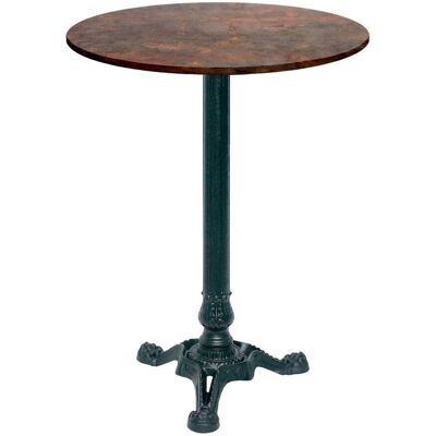 RestooTab Stehtisch Bistrot Ø60cm - Modell Calacatta; 60x60x113x60 cm (LxBxHxØ); metall verrostet; Gestell schwarz; rund RestooTab Stehtisch Bistrot Ø60cm - Modell Calacatta; 60x60x113x60 cm (LxBxHxØ); metall verrostet; Gestell schwarz; rund