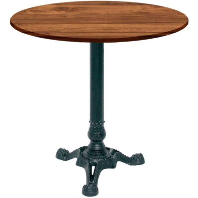 RestooTab Tisch Bistrot Ø70cm - Modell Calacatta; 70x70x75x70 cm (LxBxHxØ); eiche wenge; Gestell schwarz; rund RestooTab Tisch Bistrot Ø70cm - Modell Calacatta; 70x70x75x70 cm (LxBxHxØ); eiche wenge; Gestell schwarz; rund