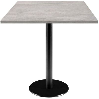 RestooTab Tisch Rome quadratisch - Dekor Stein; 70x70x75 cm (LxBxH); Platte grau/beton, Gestell schwarz; quadratisch RestooTab Tisch Rome quadratisch - Dekor Stein; 70x70x75 cm (LxBxH); Platte grau/beton, Gestell schwarz; quadratisch