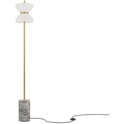 Maytoni Kyoto Stehlampe - Metall, Glas, Grau, Gold, Weiß Maytoni Kyoto Stehlampe - Metall, Glas, Grau, Gold, Weiß