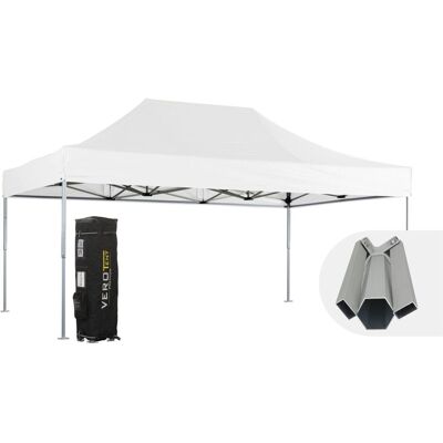 VeroTENT VeroTENT Faltpavillon 4x6m Budget50 mit Dach ; 400x600x400 cm (LxBxH); weiß VeroTENT VeroTENT Faltpavillon 4x6m Budget50 mit Dach ; 400x600x400 cm (LxBxH); weiß