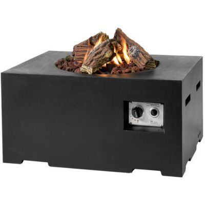 Happy Cocooning Grauer Rechteckiger Feuertisch - Feuer Typ Happy Cocooning Grauer Rechteckiger Feuertisch - Feuer Typ