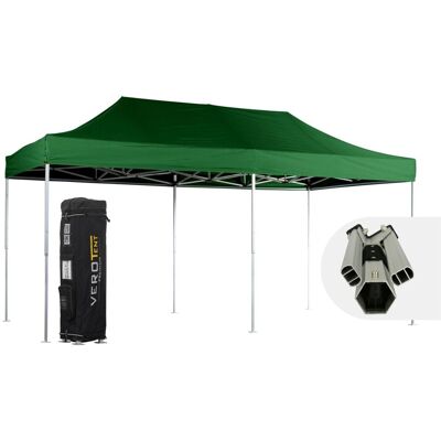 VeroTENT VeroTENT Faltpavillon 3x6m Luxea mit Dach ; 300x600x330 cm (LxBxH); grün VeroTENT VeroTENT Faltpavillon 3x6m Luxea mit Dach ; 300x600x330 cm (LxBxH); grün