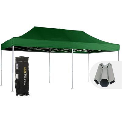 VeroTENT VeroTENT Faltpavillon 4x8m Budget50 mit Dach ; 400x800x400 cm (LxBxH); grün VeroTENT VeroTENT Faltpavillon 4x8m Budget50 mit Dach ; 400x800x400 cm (LxBxH); grün