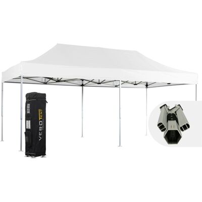 VeroTENT VeroTENT Faltpavillon 4x8m Luxea mit Dach ; 400x800x400 cm (LxBxH); weiß VeroTENT VeroTENT Faltpavillon 4x8m Luxea mit Dach ; 400x800x400 cm (LxBxH); weiß