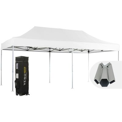 VeroTENT VeroTENT Faltpavillon 4x8m Budget50 mit Dach ; 400x800x400 cm (LxBxH); weiß VeroTENT VeroTENT Faltpavillon 4x8m Budget50 mit Dach ; 400x800x400 cm (LxBxH); weiß