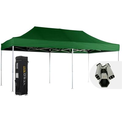 VeroTENT VeroTENT Faltpavillon 4x8m Luxea mit Dach ; 400x800x400 cm (LxBxH); grün VeroTENT VeroTENT Faltpavillon 4x8m Luxea mit Dach ; 400x800x400 cm (LxBxH); grün