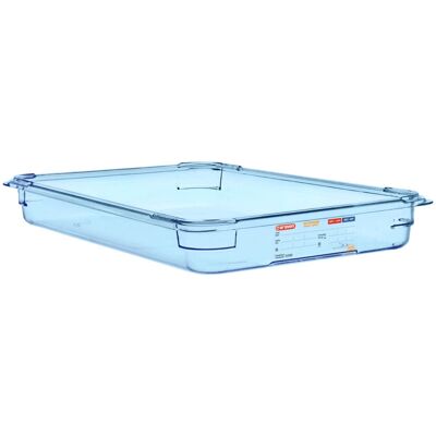 Araven Lebensmittelbehälter GN 1/1 blau; Größe GN 1/1, 8350 ml, 53x32.5x6.5 cm (LxBxT); blau Araven Lebensmittelbehälter GN 1/1 blau; Größe GN 1/1, 8350 ml, 53x32.5x6.5 cm (LxBxT); blau