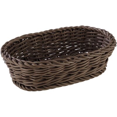 APS Korb PROFI LINE, Polypropylen, oval; 19x12x6 cm (LxBxH); dunkelbraun; oval APS Korb PROFI LINE, Polypropylen, oval; 19x12x6 cm (LxBxH); dunkelbraun; oval